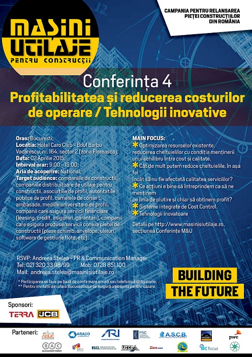 Conferinta 4 – Profitabilitatea si reducerea costurilor de operare / Tehnologii inovative